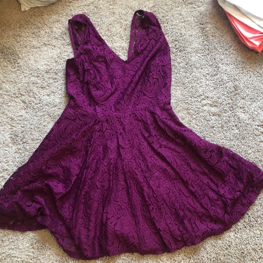 Purple lace dress